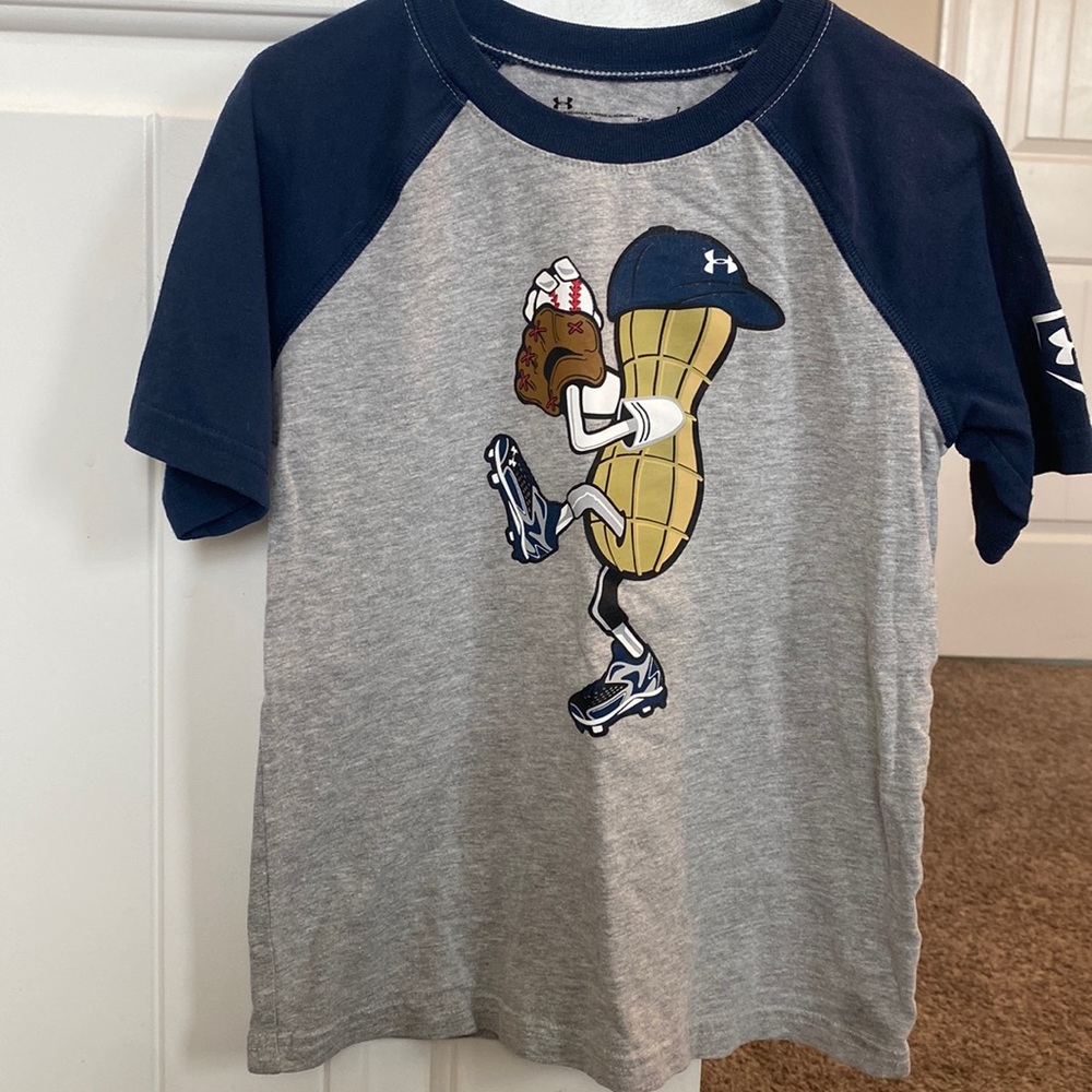 Boys UA peanut baseball shirt